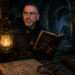 Frank Jamison, dressed as a rugged D&D-inspired bug hunter, cautiously investigates a dark stone dungeon while holding a glowing lantern and an ancient Bug Hunter’s Codex. Wearing a dark cloak and leather adventuring gear, Frank scans the corridor with a focused, determined expression as a shadowy beast lurks in the distance. Surrounding him are parchment diagrams and notes referencing bug hunting concepts such as reproduction rituals, race conditions, stale data, and the smallest cursed room possible, reinforcing the theme of investigative dungeon crawling and debugging as monster hunting.